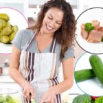 Donna cucina il pranzo